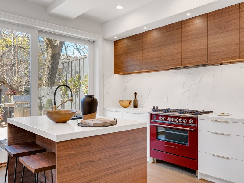 kitchen modern flat wood